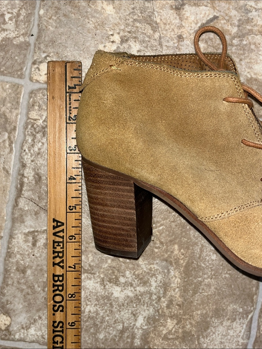 Toms Women's Suede Lace-Up Ankle Booties in Tan - Picture 8 of 12